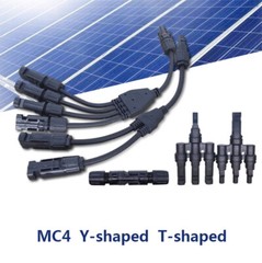 Solar Panel Y / T Branch Cable Connection Waterproof Adapter Connector Extension