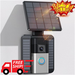 Solar Charger for Ring Doorbell 3/3+/4 2-Prong Port Adjustable