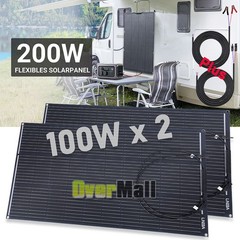 18V 200W Solar Panel Kit 200 Watts Caravan Camping Home Battery Charging Power