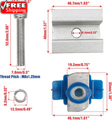 10 Pcs Adjustable Solar Panel Mounting Bracket Clamps Wide Photovoltaic Support