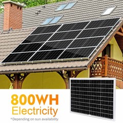 PFCTART 100w watt 12v Monocrystalline Solar Panel RV Camping Home Off Grid