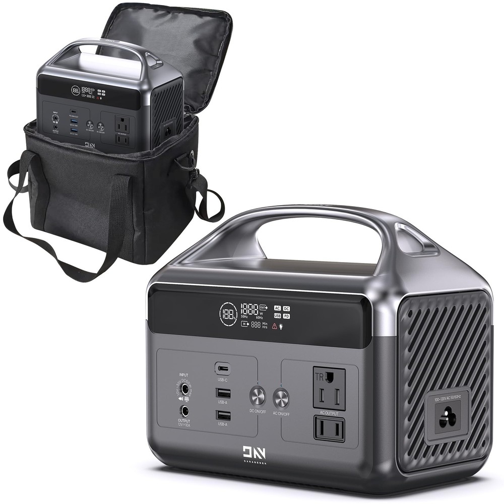 Portable Power Station 192Wh Lifepo4 Battery, Solar Generator with Storage Bag,