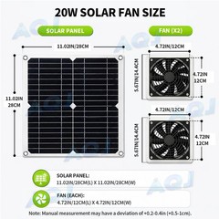 18V Weatherproof Solar Panel Kit with DC Fan for Efficient Outdoor Ventilation