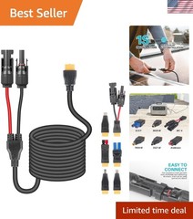 6-in-1 Solar Panel Connector Cable Kit, 14AWG Heavy-Duty Weatherproof Extensi…