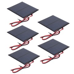 5Pcs Mini Solar Panel Board Module + 30CM Red And Black Wire DC5.5V 160mA