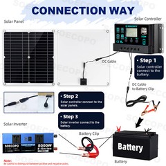 Solar Full Kit 8000w 110v Inverter 300W Solar Panel Home 100A Controller System