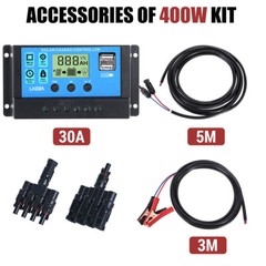 200W 400W Solar Panel Mono 12V/24V for Sunshed RV, 5000W Inverter & Controller