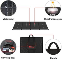 200W 36V Foldable Solar Panel Kit 19×26.4″ 9.7lb