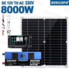 Solar Full 8000w 110/220V Inverter 300W Solar Panel Home 100A Controller SystXo