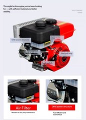 Small Engine 170F Gasoline-Powered Thresher Water Pump Grain Thresher