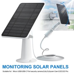 4W Solar Panel USB Power for Outdoor CCTV Security Camera Ring Battery Charger