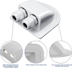 Solar Cable Entry Gland, Waterproof Solar Double Cable Connector Cover Solar Pho