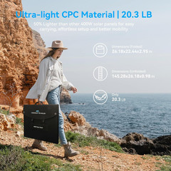 400W Portable Solar Panels CPC Material 3M 40V MC4 Cable & XT60 Anderson DC | Li