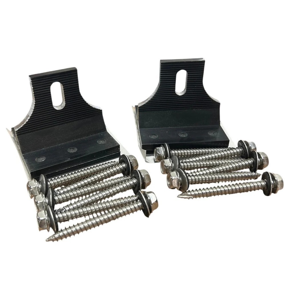 Lot of 2 New Open Box Black Butyl Feet Solar Panel Mounting Hardware w Screws