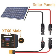 Solar to XT60 Cable 10AWG 10FT Charge Extension Cable, Solar 10FT 10AWG