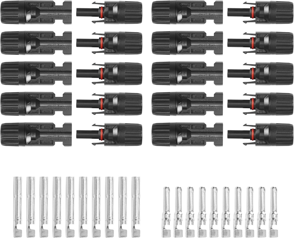 SinLoon 10 Sets Solar Connectors IP67 Waterproof Solar Panel Connectors 1000V 30