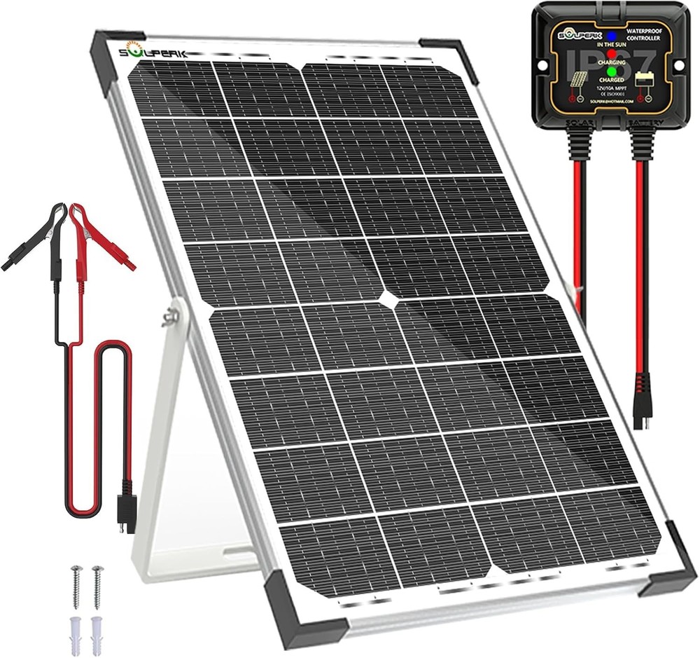 Advanced 30W Solar Battery Maintainer with Adjustable Mount & MPPT Controller
