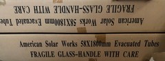 New Sealed Box of 58x1800mm Evacuated Solar Tubes 5HP + 1 empty tube