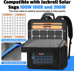 Solar Panel Storage Bag, Padded Carrying Case Fits for 2 Panels, Water-Resistant