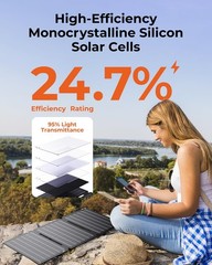 [Upgraded] BigBlue 30W Solar Panel Charger with Fast Charging USB-A and USB-C…