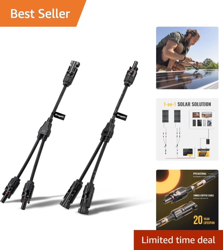 Compact Y Branch Parallel Solar Connectors for Efficient Panel Connection