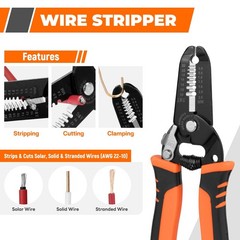30PCS Solar Crimper Tool Kit – Crimping Tool, Wire Stripper, 25 Pairs Solar C…