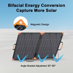 MHPOWOS 100W 200W Portable Solar Charger IP68 Waterproof for Outdoor Marine