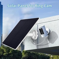 Solar Panel Charger for Ring Cameras – Weatherproof, 5W5V, 3M/9.8FT Cable (2Pack