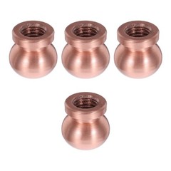 4pcs Copper Tray Feet, Metal Mounting Pads for Cutting Board Replacement, Screw