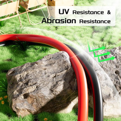 Solar Panel Wire Kit 50Ft Red and Black 10AWG PV Tinned Copper Cable for Outdoor