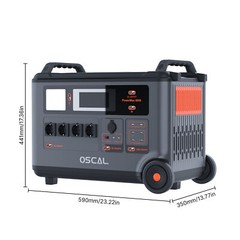 OSCAL Portable Power Station 6000W LiFePO4 Solar Generator 57600Wh Max T5A3