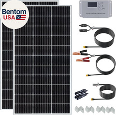 200 Watt 12Volt/24Volt Solar Panel Starter Kit 2PCS 105W Monocrystalline Module