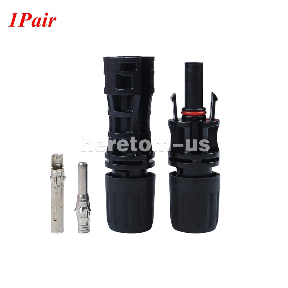 Lot 1-100 1500V 30A Male & Female Wire Cable Solar Panel Connector Plug Set