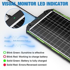 25W 12V Solar Powered Battery Charger Maintainer Smart MPPT Controller