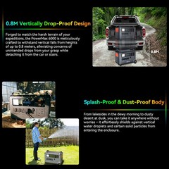 Blackview OSCAL PowerMax 6000 3600Wh LiFePO4 Solar Generator 6000W + 400W Panel