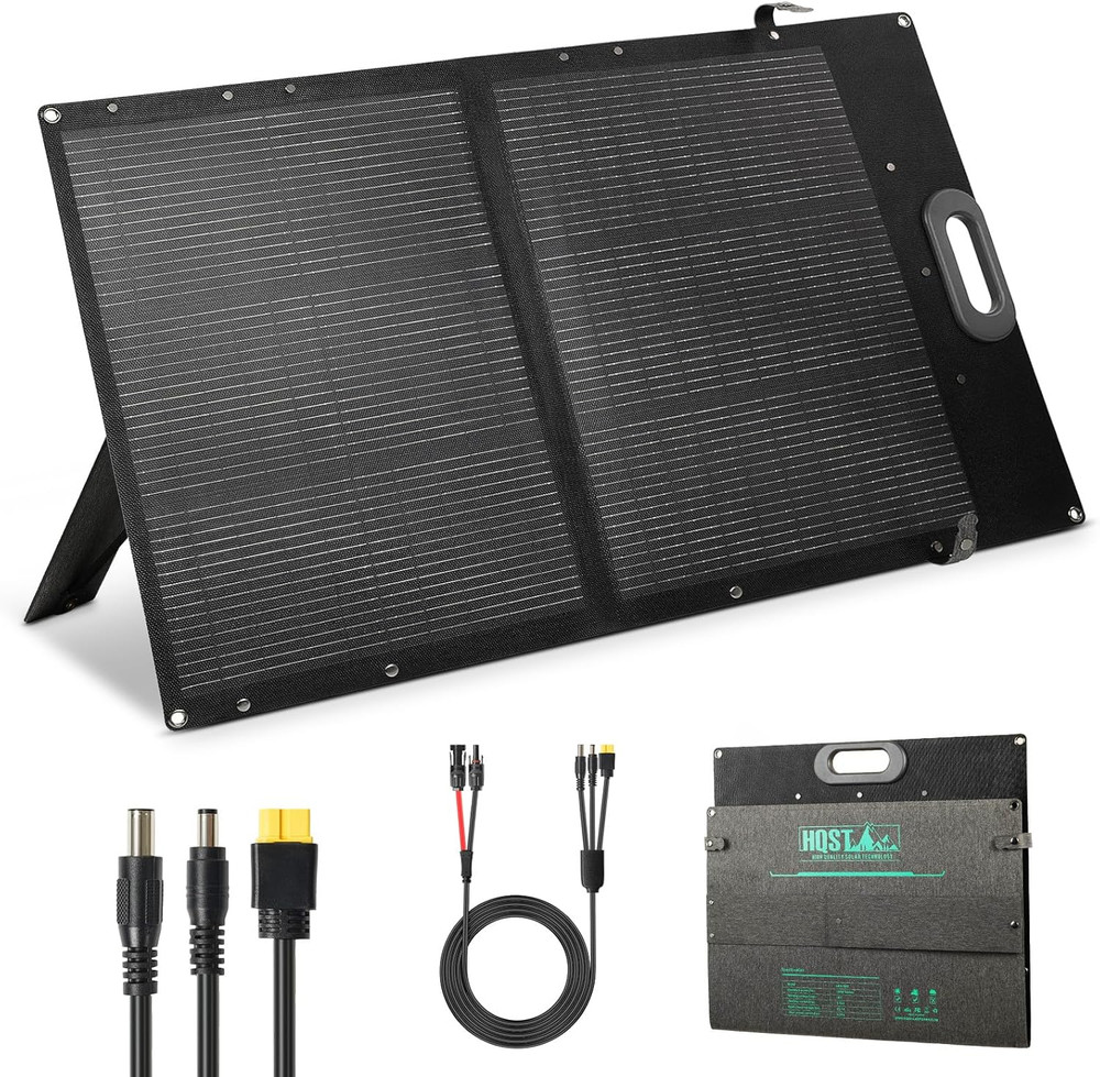100W Ultra-Light Portable Solar Panel, N-Type 25% High Efficiency Solar Charger