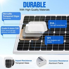 200W Solar Panel 12V Mono Off Grid RV Boat Caravan Motorhome Waterproof US