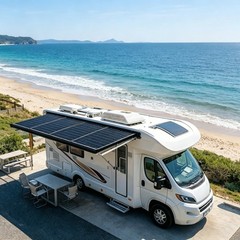 AeternaSol Solar Panel 100W 18V Mono N-Type 18BB PV Off-Grid RV Home Refurbished