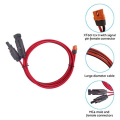 Solar Connector to XT60i Adapter Cable Solar Panel XT60i-F Extension 12AWG 150CM