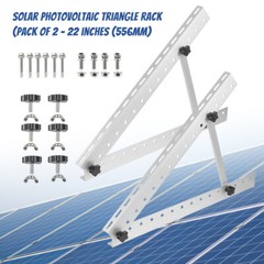 Solar Panel Mount Brackets Adjustable with Foldable Tilt Legs for Roof RV Boat