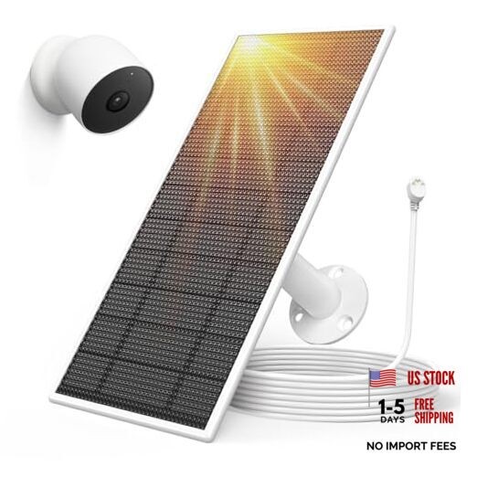 Solar Panel for Google Nest Camera Outdoor or Indoor(Battery Version), 1 Pack