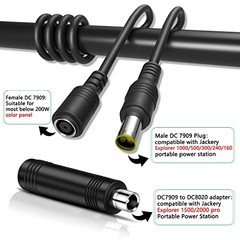 DC8mm Extension Cable with DC7909 to DC8020 Adapter Connectors, 30Ft 30FT