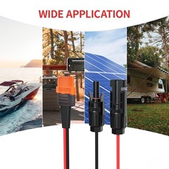 10FT 12AWG Solar Connector to XT60i Adapter Cable for Portable Power Station