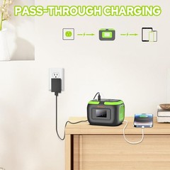 Portable Power Station 120W, 97.6Wh Backup Battery Solar Power Bank Generator wi