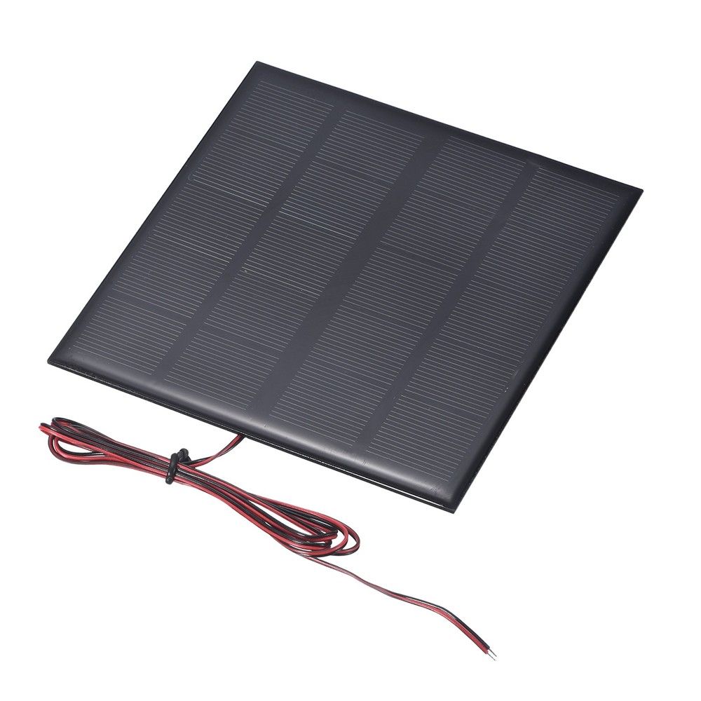 5V 2W 400mA Mini Solar Panels with Cable, 120 x 120mm