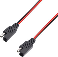 30Cm SAE Y Splitter Adapter Cable – 1 to 2 DC Power Automotive Extension Cable w