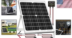 Weatherproof 20W Solar Panel Kit with Smart Charge Control for Auto & Marine Use