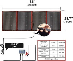 SOLAR PANEL 220 Watt Station Portable Foldable Highest Efficiency CONTROLLER KIT