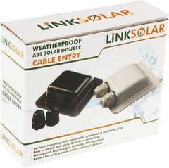 Weatherproof ABS Solar Double Cable Entry Gland | for All Cable Types 2Mm² to 6M