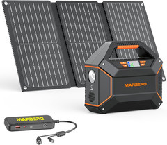 155Wh Portable Solar Generator with 30W Panel for Camping & Emergencies
